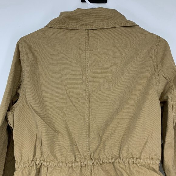 Old Navy Utility Jacket Khaki Tan Zip Button Front Pockets - Picture 10 of 12